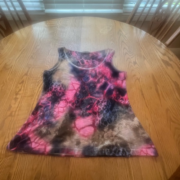 David Cline Crushed Button Down Shirt snaps roll up sleeve w Tank Top Twinset - Picture 2 of 13